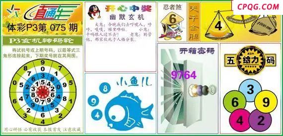 体彩P325年图迷075期 直通车