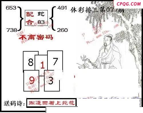 体彩P3077期 5188图谜（2025特一级会员版）