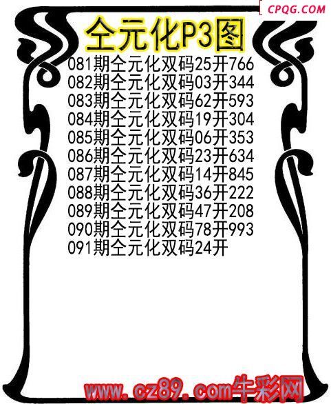 25年091期仝元化P3图谜