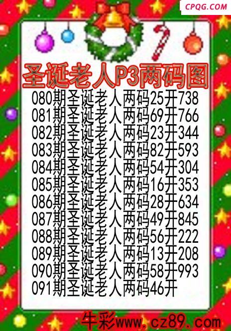 25年091期圣诞老人P3两码图