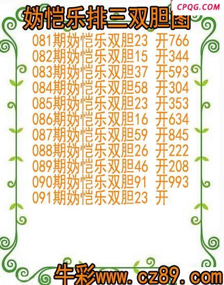 25年091期妫恺乐排三双胆图