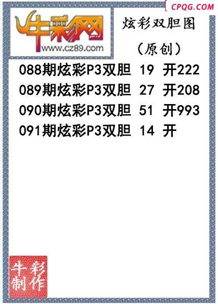 炫彩双胆091期今天P3图谜（原创）