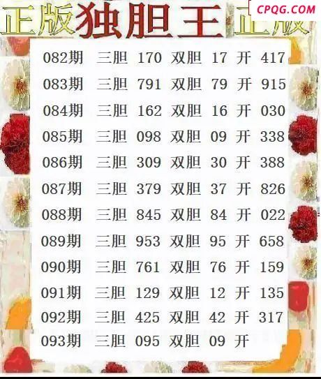 正版独胆王2025093期3d图谜