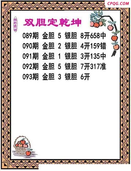双胆乾坤2025093期3d图谜