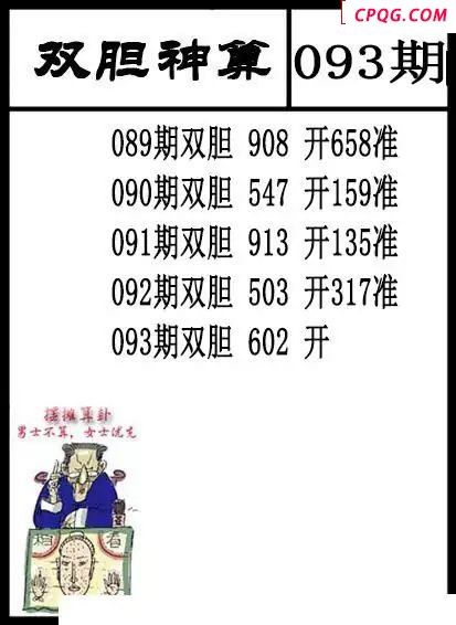 双胆神算2025093期3d图谜