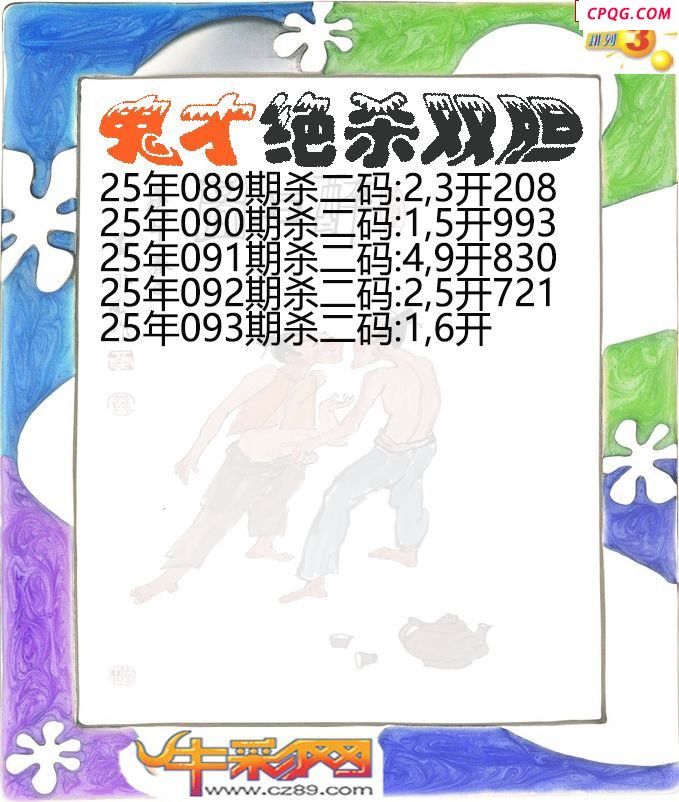 鬼才绝杀双胆093期体彩P3图谜