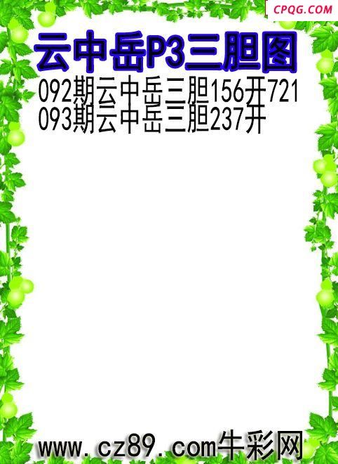 25年093期云中岳P3三胆图