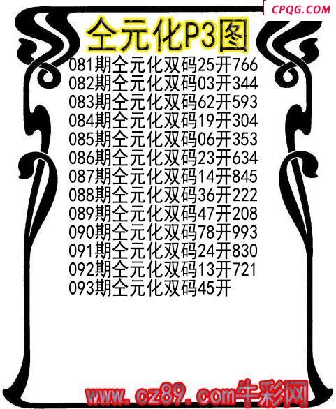 25年093期仝元化P3图谜