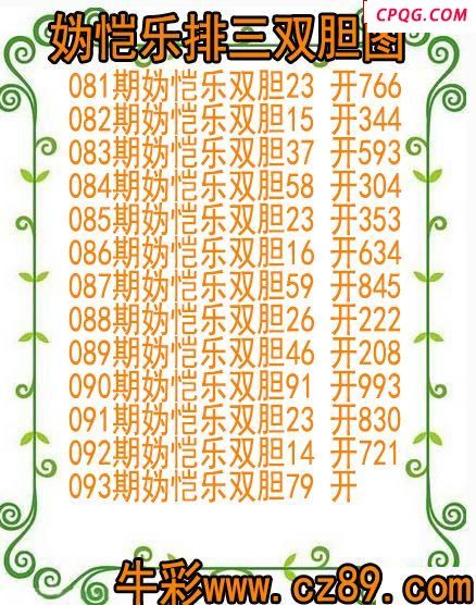 25年093期妫恺乐排三双胆图