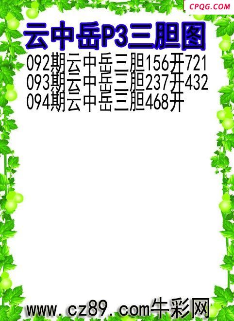 25年094期云中岳P3三胆图