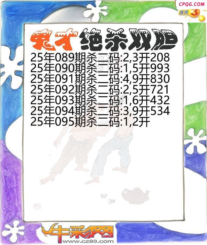鬼才绝杀双胆095期体彩P3图谜