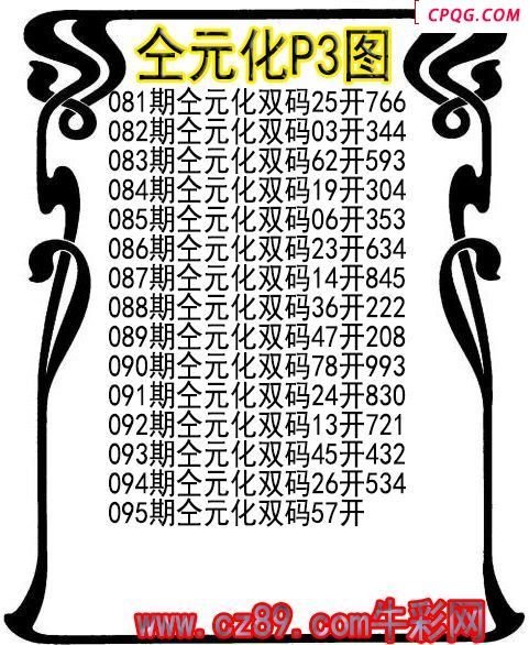 25年095期仝元化P3图谜