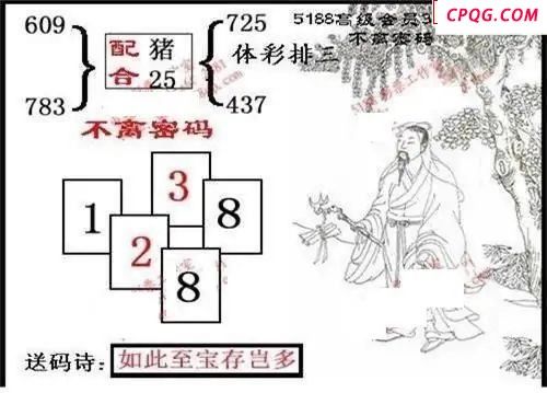 体彩P32025年095期 5188系列全图谜