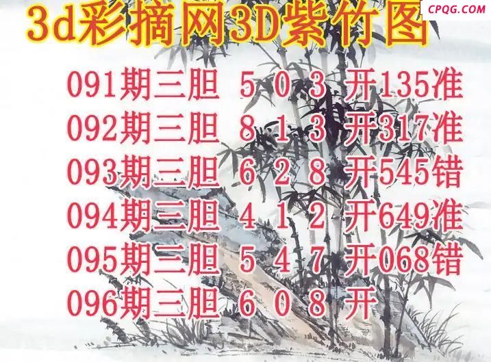 紫竹三胆2025096期3d图谜   