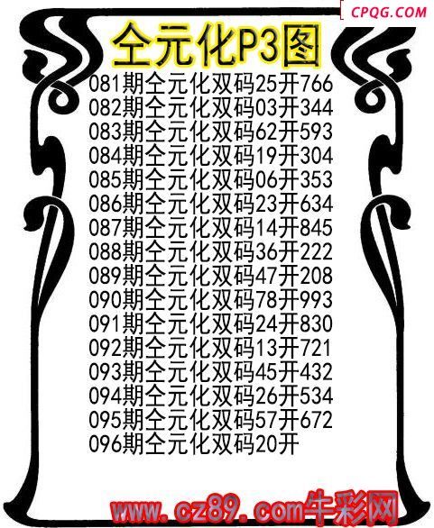25年096期仝元化P3图谜