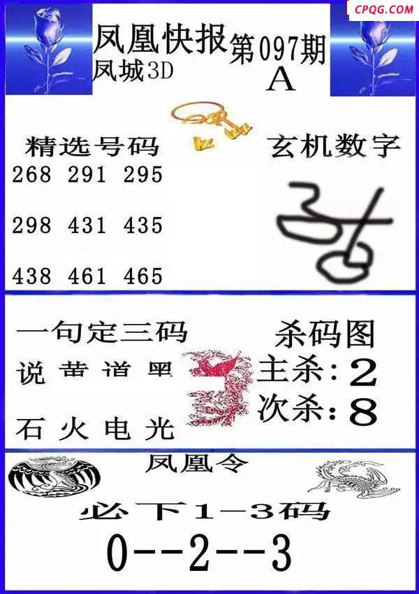 凤凰快报2025097期3d图谜    