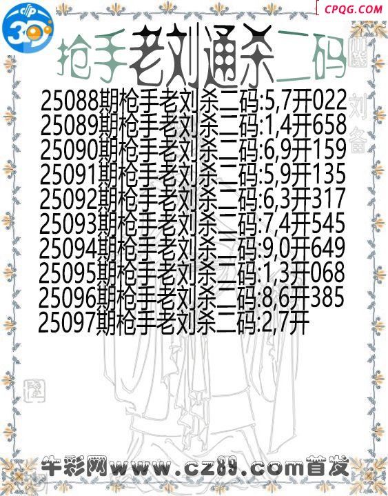抢手老刘通杀二码097期3d图谜