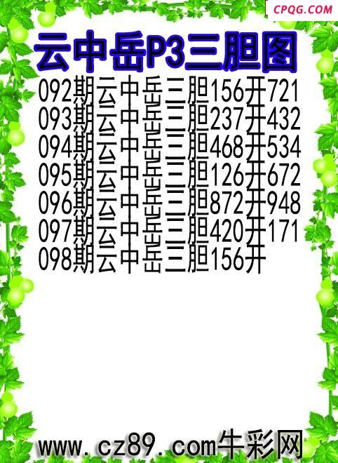 25年098期云中岳P3三胆图