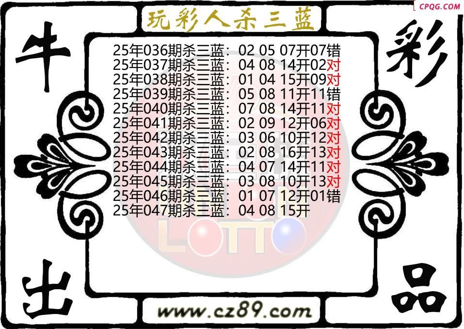双色球047期玩彩人杀三蓝图谜