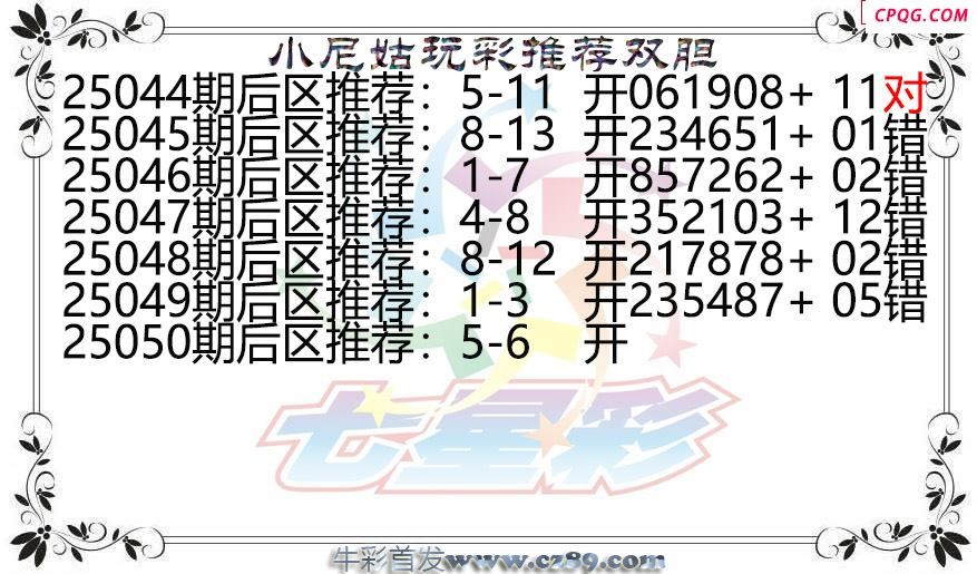 七星彩2025050期小尼姑玩彩双胆图谜