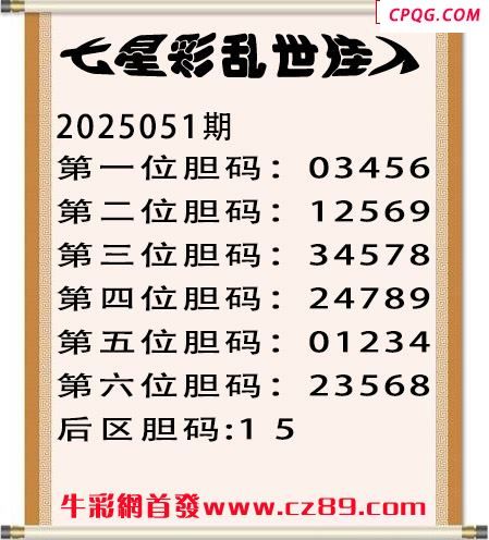 七星彩2025年051期乱世佳人五码图谜 
