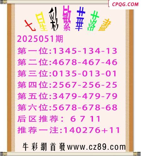 七星彩2025年051期繁华落尽胆码图谜 