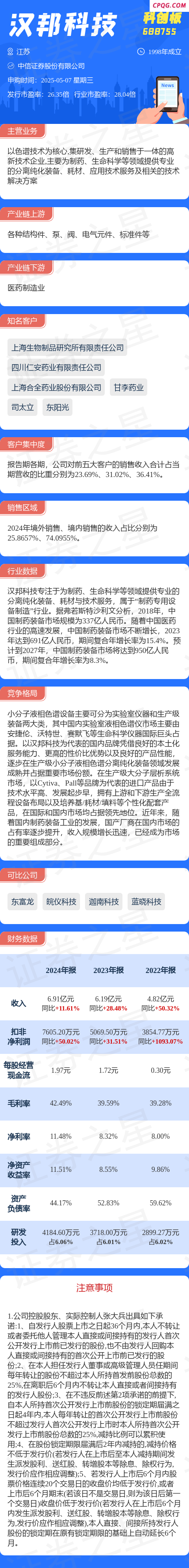 【新股】一图读懂汉邦科技