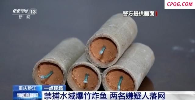 两男子炸野生鱼被警察带走 非法捕捞受惩处