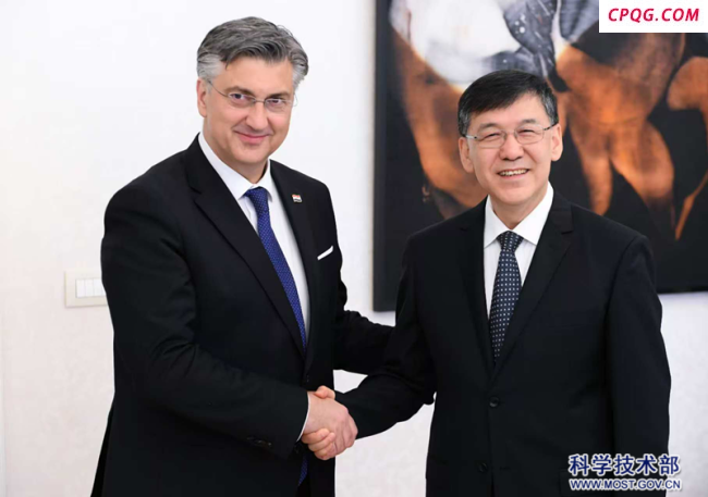 中国科技部部长阴和俊访问克罗地亚
