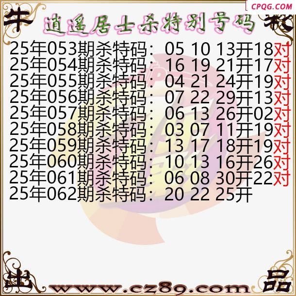 七乐彩2025062期逍遥居士杀特别号码图谜