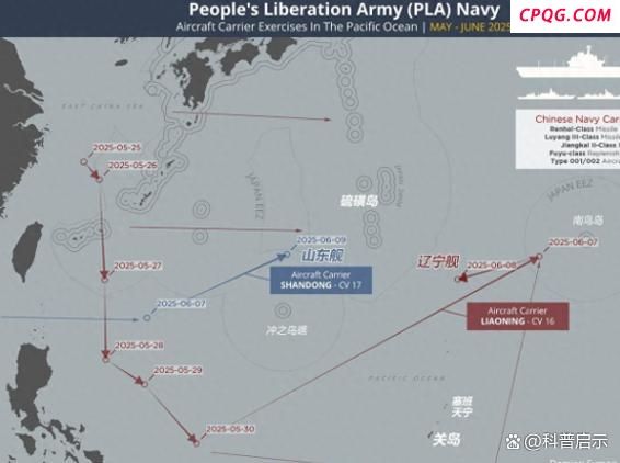 中国海军首次双航母编队突破第二岛链 彰显远洋作战实力