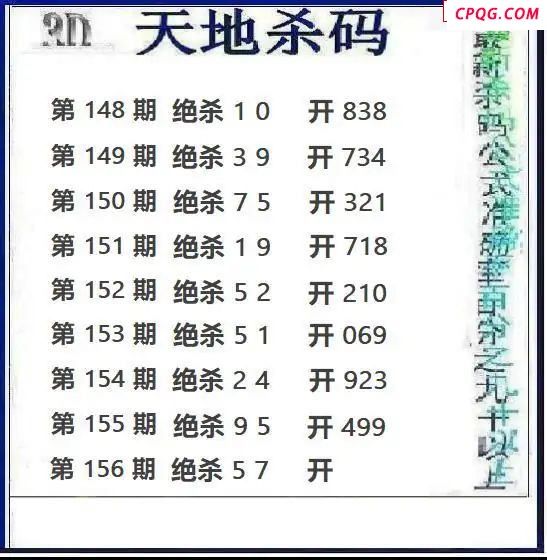 天地绝杀2025156期3d图谜