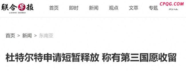 大V谈杜特尔特申请暂时获释