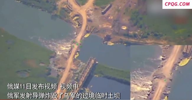 航拍俄战机轰炸乌军土坝：导弹高速下坠精确命中 大坝剧烈爆炸断成两截