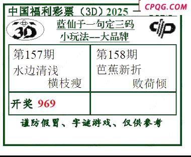 2025158期蓝仙子一句定三码