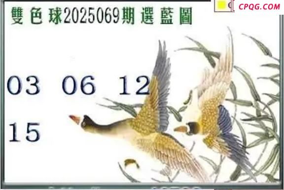 天吉鸟语断蓝25年069期双色球系列图
