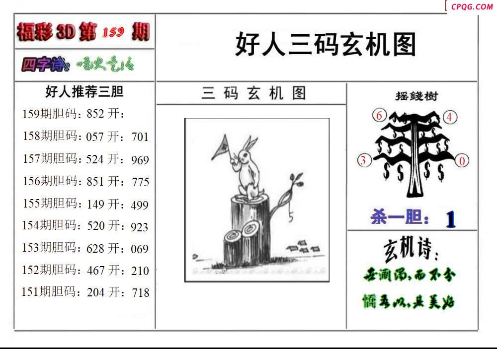 好人玄机图2025159期3d图谜