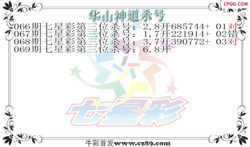 七星彩2025069期华山神道杀号图迷