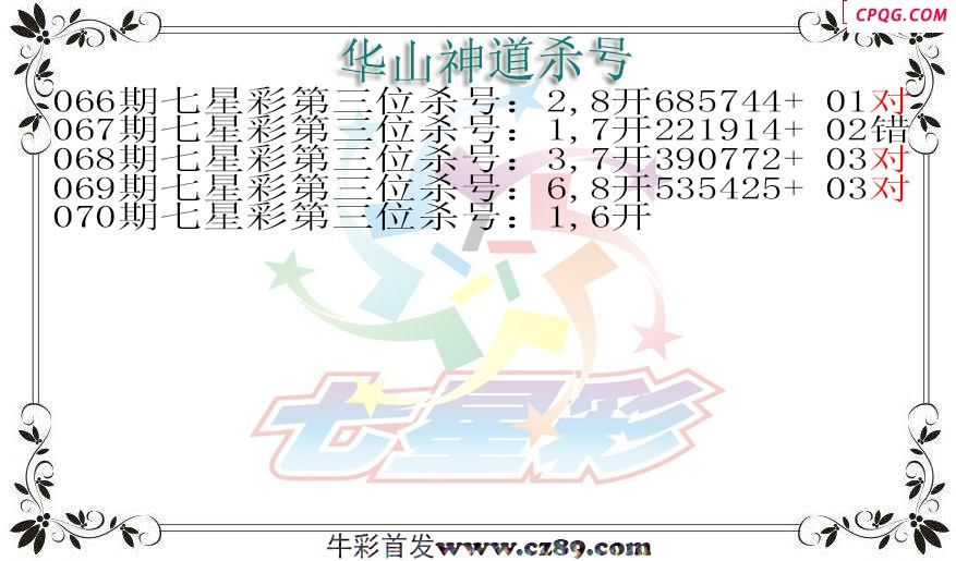 七星彩2025070期华山神道杀号图迷