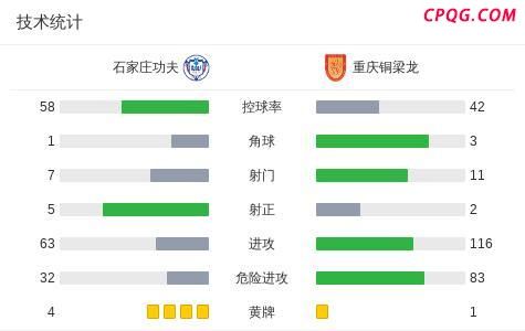 重庆铜梁龙客场1-3石家庄功夫 王靖斌闪击建功