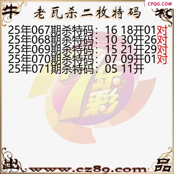 七乐彩2025071期老瓦杀特码图谜