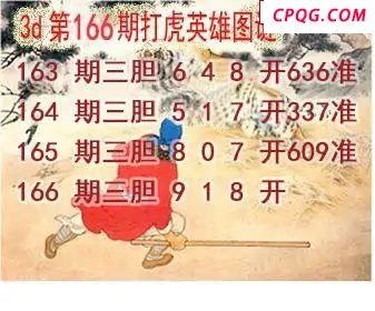 打虎英雄图2025166期3d图谜