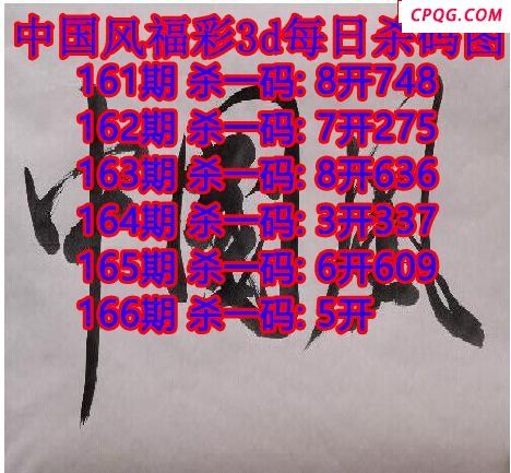 中国风杀码2025166期3d图谜（原创）