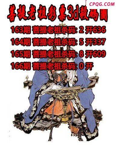菩提老祖杀码2025166期3d图谜（原创）