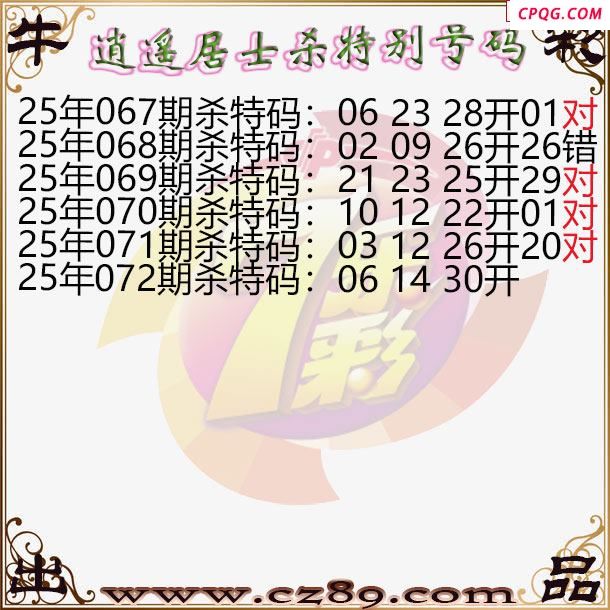 七乐彩2025072期逍遥居士杀特别号码图谜