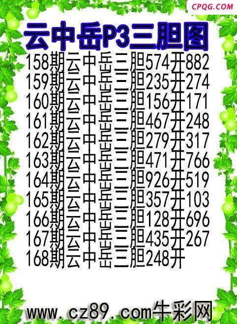25年168期云中岳P3三胆图
