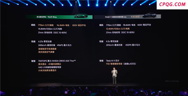 YU7对特斯拉Model Y 性价比之战
