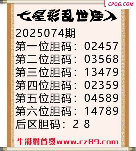 七星彩2025年074期乱世佳人五码图谜