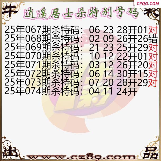 七乐彩2025074期逍遥居士杀特别号码图谜