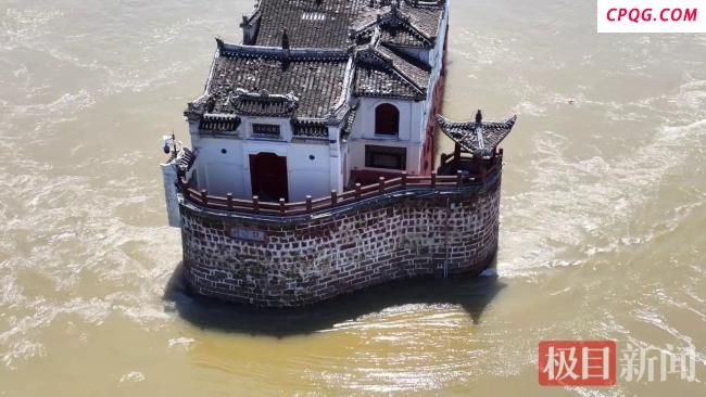 长江洪水淹没鄂州观音阁
